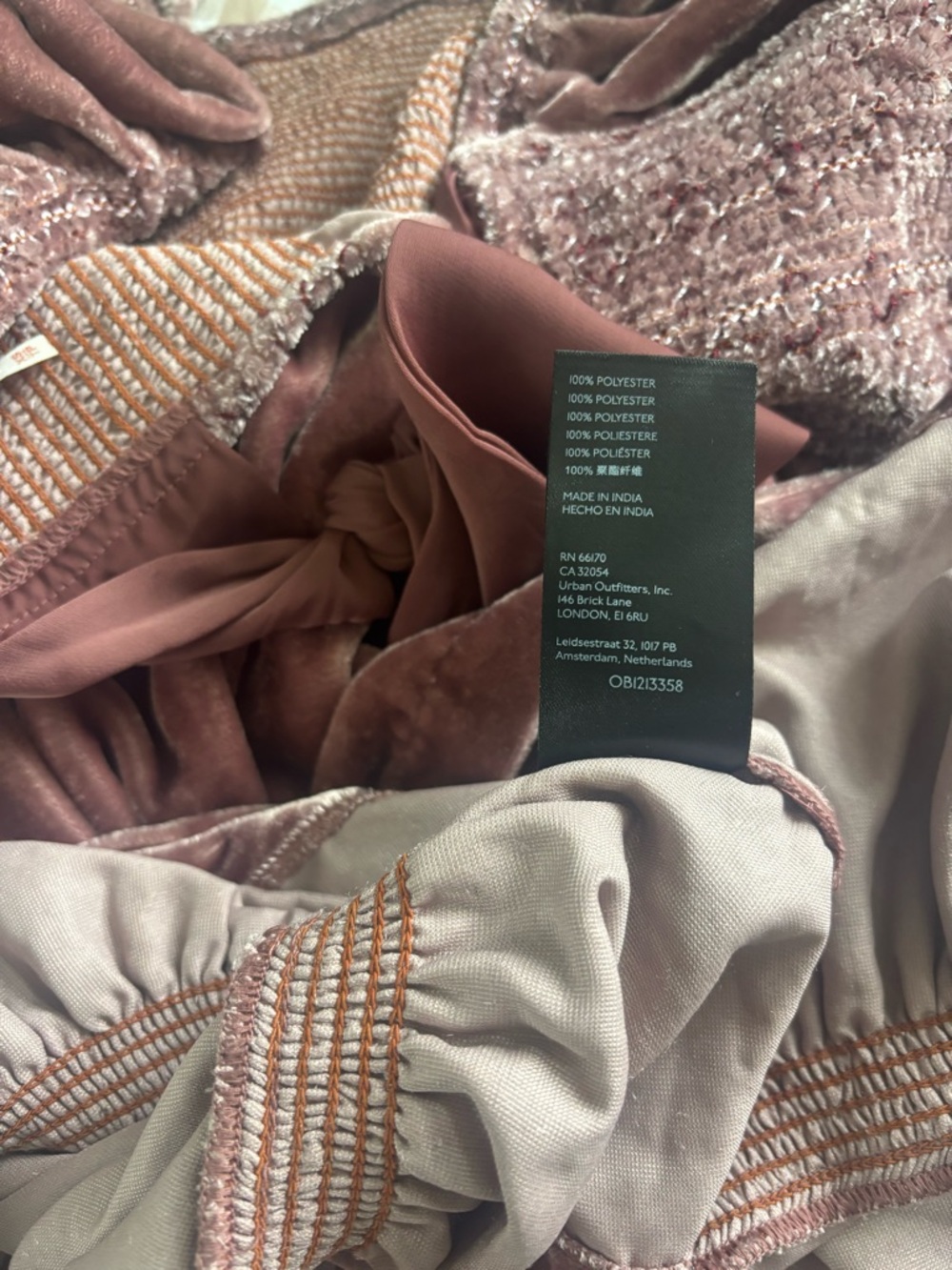 Free People Velvet Easy to Love Mini Dress pink Babydoll - Picture 7 of 7